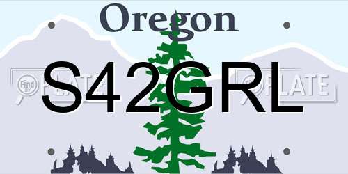 S42GRL Oregon License Plate