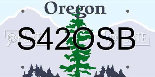 S42OSB Oregon License Plate