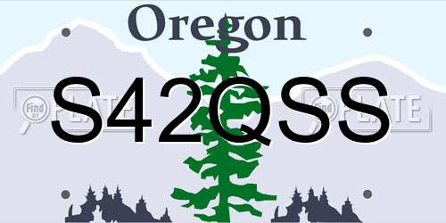 S42QSS Oregon License Plate