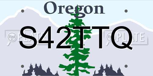 S42TTQ Oregon License Plate