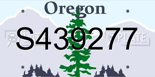 S439277 Oregon License Plate