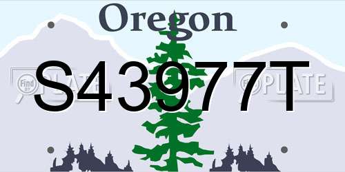 S43977T Oregon License Plate