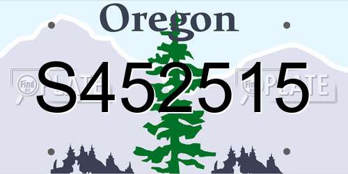 S452515 Oregon License Plate
