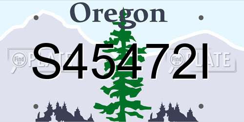 S45472I Oregon License Plate