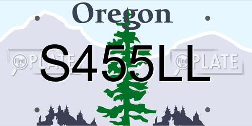 S455LL Oregon License Plate