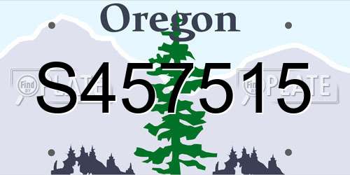 S457515 Oregon License Plate