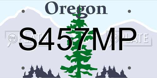 S457MP Oregon License Plate
