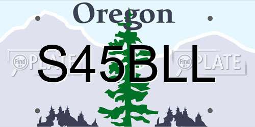 S45BLL Oregon License Plate