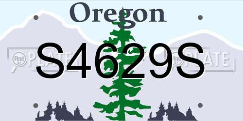 S4629S Oregon License Plate