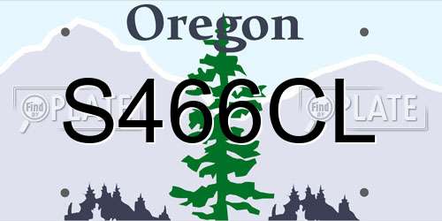 S466CL Oregon License Plate