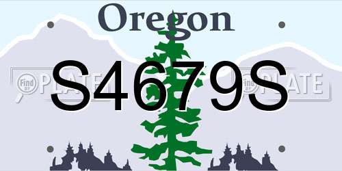 S4679S Oregon License Plate