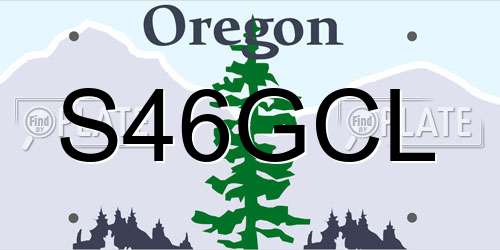 S46GCL Oregon License Plate