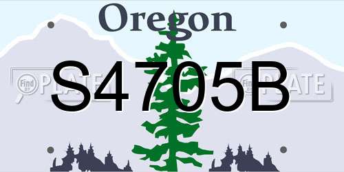 S4705B Oregon License Plate