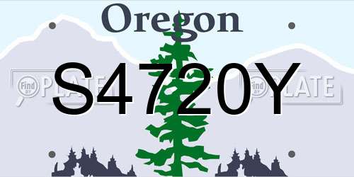 S4720Y Oregon License Plate