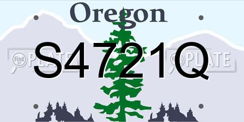 S4721Q Oregon License Plate