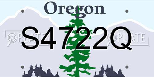 S4722Q Oregon License Plate