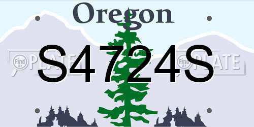 S4724S Oregon License Plate