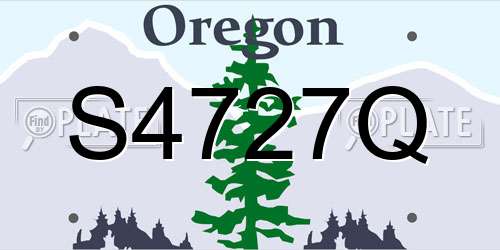 S4727Q Oregon License Plate