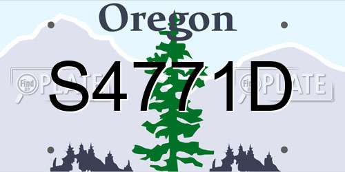 S4771D Oregon License Plate