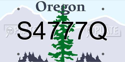 S4777Q Oregon License Plate