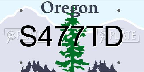 S477TD Oregon License Plate