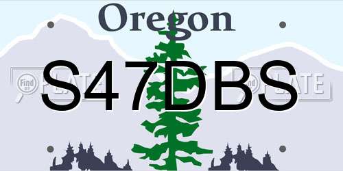 S47DBS Oregon License Plate