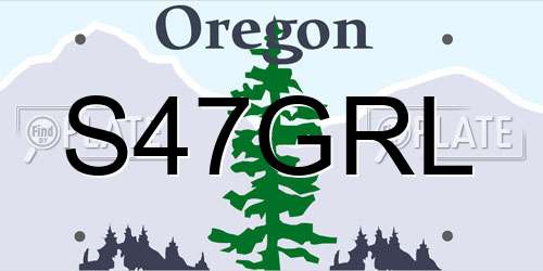 S47GRL Oregon License Plate