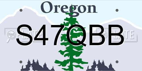 S47QBB Oregon License Plate