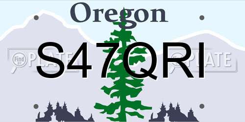 S47QRI Oregon License Plate