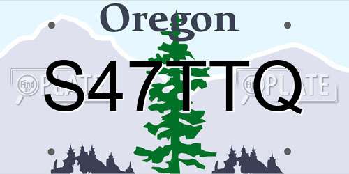 S47TTQ Oregon License Plate