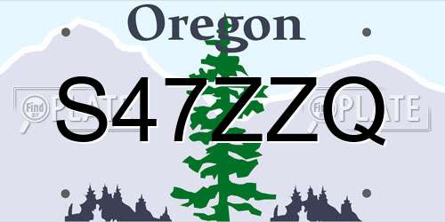 S47ZZQ Oregon License Plate