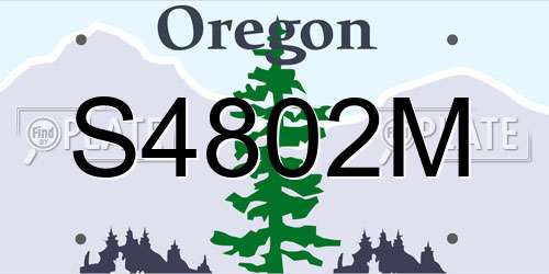 S4802M Oregon License Plate