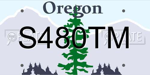 S480TM Oregon License Plate
