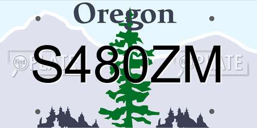 S480ZM Oregon License Plate
