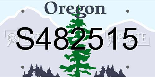 S482515 Oregon License Plate