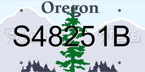 S48251B Oregon License Plate