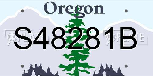 S48281B Oregon License Plate