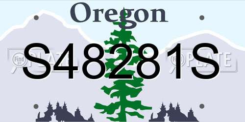 S48281S Oregon License Plate