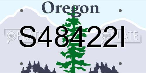S48422I Oregon License Plate