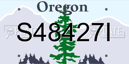 S48427I Oregon License Plate