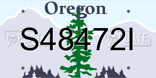 S48472I Oregon License Plate