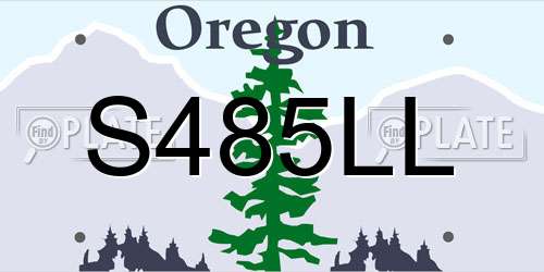 S485LL Oregon License Plate