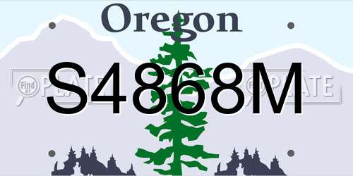 S4868M Oregon License Plate