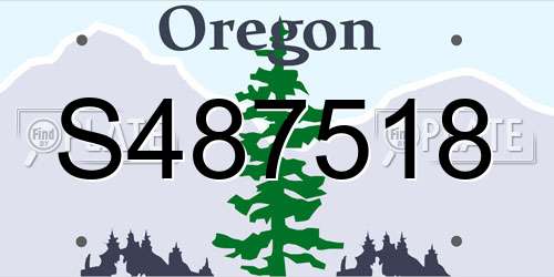 S487518 Oregon License Plate