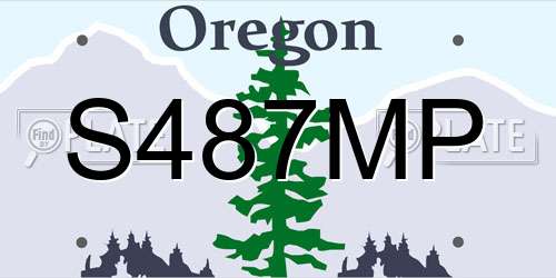 S487MP Oregon License Plate