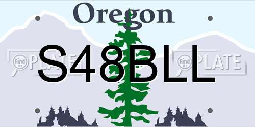S48BLL Oregon License Plate