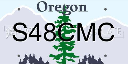 S48CMC Oregon License Plate