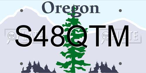 S48QTM Oregon License Plate