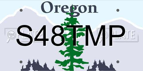 S48TMP Oregon License Plate