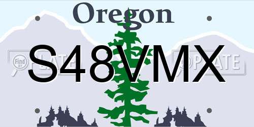 S48VMX Oregon License Plate